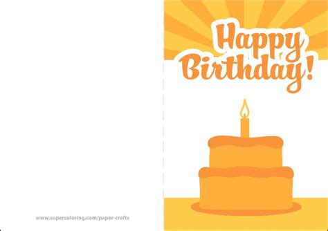 Birthday Cake Card Free Printable Papercraft Templates