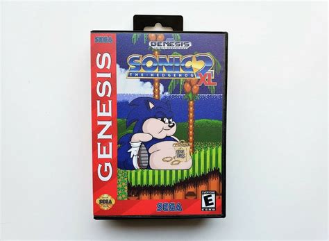 Sonic 2 Xl Sonic The Hedgehog Game Case Sega Genesis Fan Made