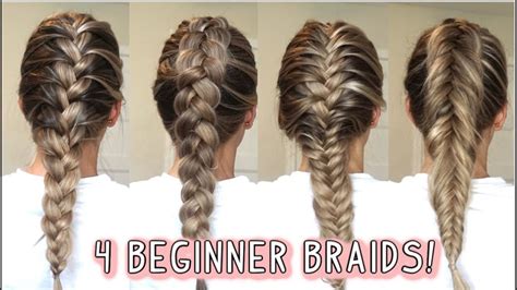 4 beginner dutch and french braids learn how to braid short medium and long hairstyles youtube