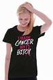 I Made Breast Cancer My B**** Funny Edgy BCA Pink Ribbon Womens Tee T ...
