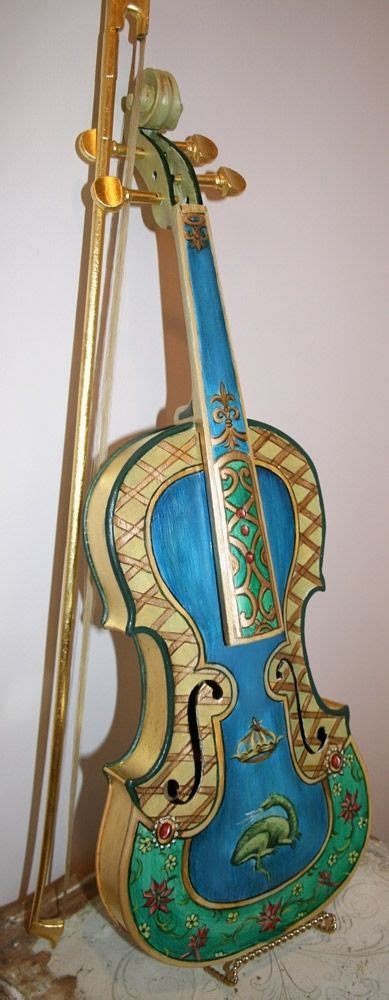 Handmade Hand Painted Violin By Zulim Bowers Designs
