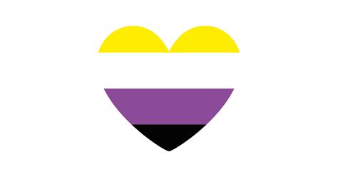 LGBT | Non-Binary Pride Flag Heart - Non Binary - Posters and Art Prints | TeePublic
