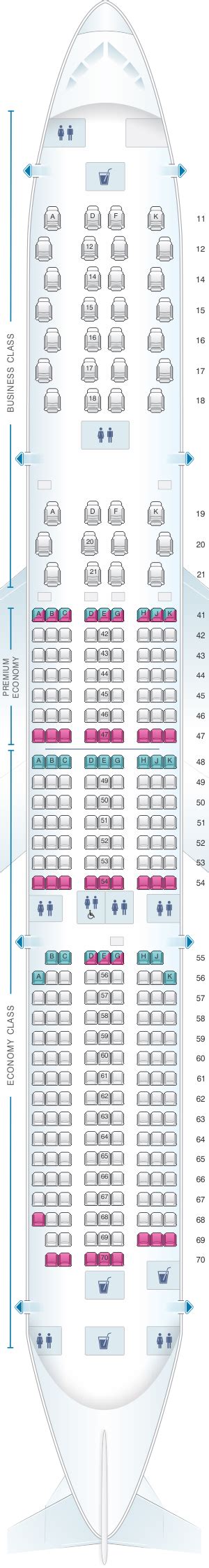 Seat Map Singapore Airlines Airbus A350 900 Config 2 SeatMaestro