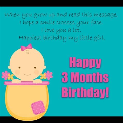 3rd Month Birthday Wishes For Baby Girl Wording Ideas