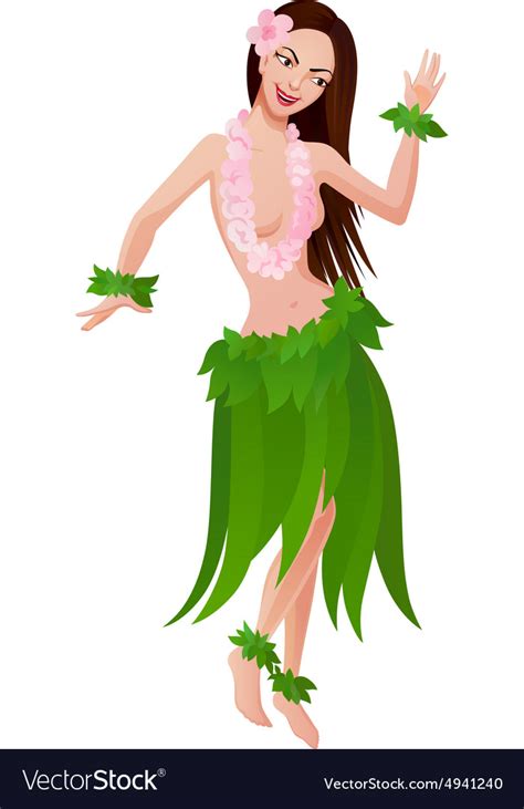 Ethnic Dance Of Hawaiian Girl Royalty Free Vector Image