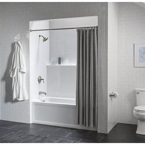 The overflow valve is placed so low that the water starts to drain out before the bathtub is anywhere near full. Archer® 60" x 30" Alcove/Tile in Soaking Bathtub | Soaking ...
