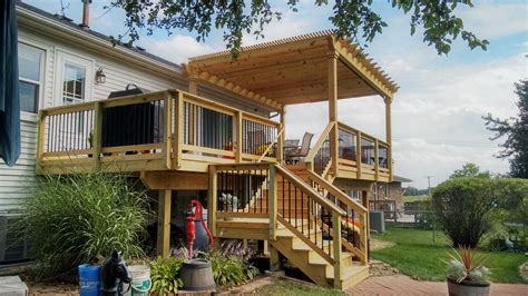 Maybe you would like to learn more about one of these? This multi level wood deck with pergola was custom designed and built in Carol Stream, IL by ...