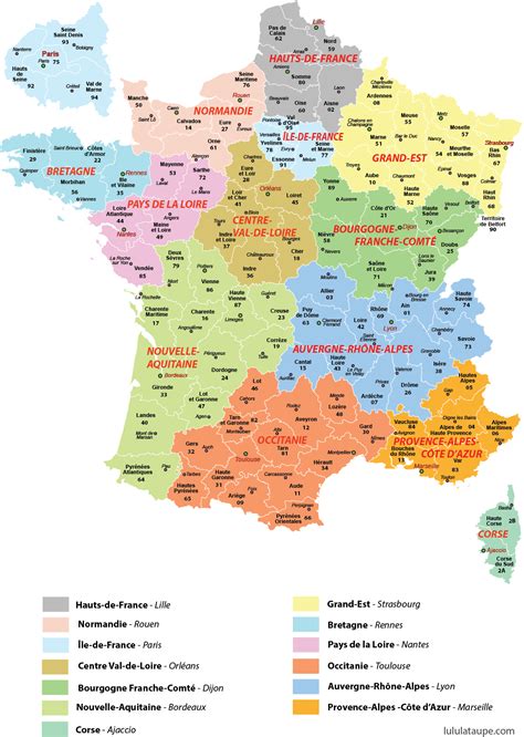 Carte Des Nouvelles Régions De France Les Régions De France Carte De