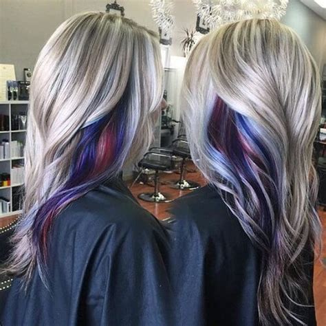 More images for silver highlights on blonde hair » Get Crazy Creative with these 50 Peekaboo Highlights Ideas ...