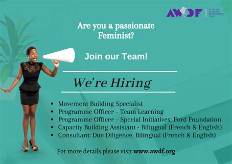 exciting new vacancies join our team the african women s development fund