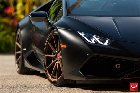 Supercar For A Luxury Night Out Black Huracan On Bronze Wheels Super