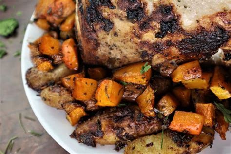 Simple, but flavorful, this dish is an impressive meal any time of year. Bone-In, Oven-Roasted Pork Roast - Grow with Doctor Jo