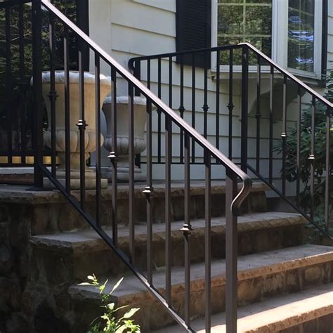 Metal vs wood vs other. metal handrails exterior_16 - Staircase design