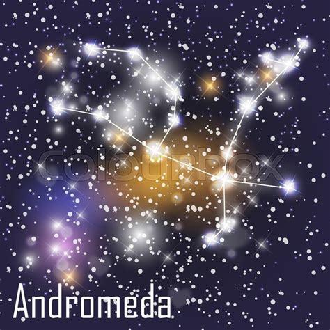 Andromeda Constellation With Beautiful Stock Vector Colourbox