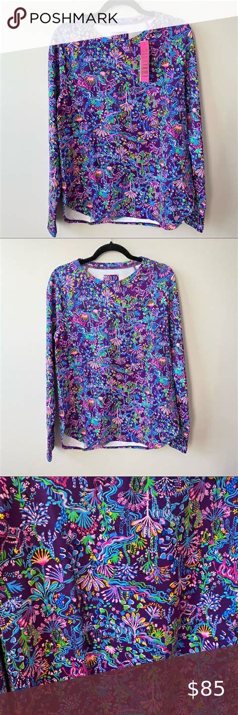 Nwt Lilly Pulitzer Blythe Pullover In Purple Berry Colony Conga