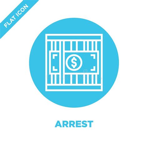 Arrest Icon Vector From Corruption Elements Collection Thin Line