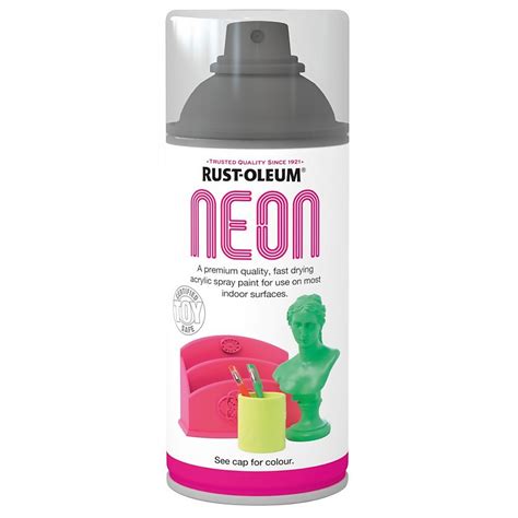 Rust Oleum Neon Paint Pink Spray 150ml Homebase