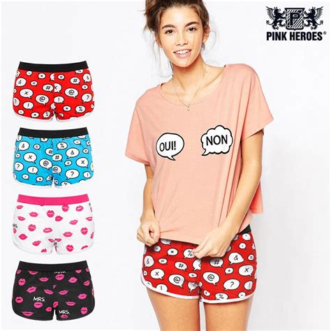 Pink Heroes Brand Sexy Womens Cotton Boxer Shorts Girls Panties