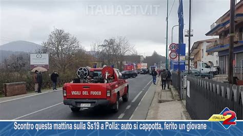 Scontro Sulla Ss19 A Polla Auto Si Cappotta Ferito Un Giovane YouTube