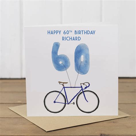 Put a smile on their face with this funny card that would be perfect for your mum, sister, friend or wife. personalised bike 60th birthday card by yellowstone art ...