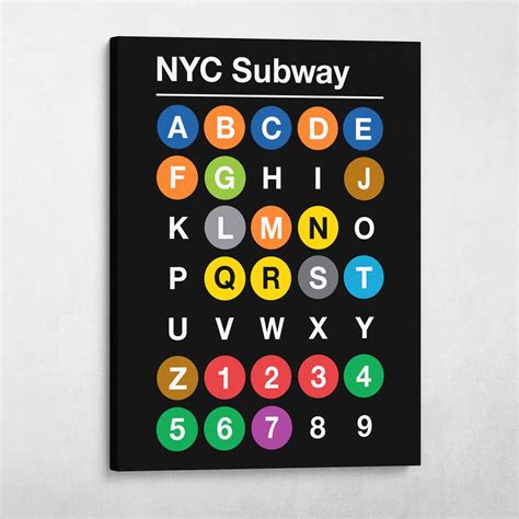 Nyc Subway Alphabet Sign Pop Art Urban Wall Art