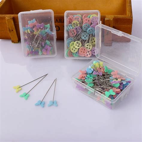50pcs100pcs Useful Colorful 1050mm Buttons Patchwork Pins Needles