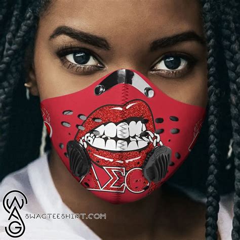 Delta Sigma Theta Sexy Lips Filter Carbon Face Mask Maria • Leesilk Shop