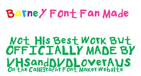 Barney And Friends Font By Vhsanddvdloveraus On Deviantart