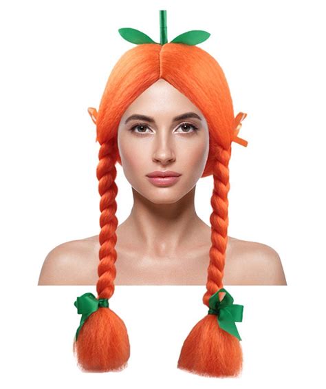 Total Pumpkin Spice Head Halloween Wigs Wigs Pumpkin