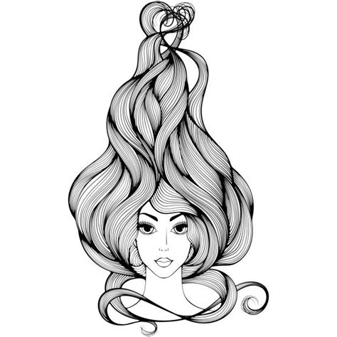 210 Wavy Hair Close Up Stock Illustrations Royalty Free Vector