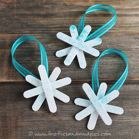 Q Tip Snowflake Ornaments