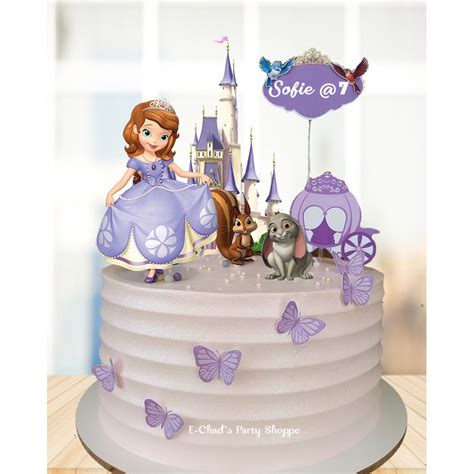 Sofia The First Cake Topper Set Free Customized Name Shopee Philippines