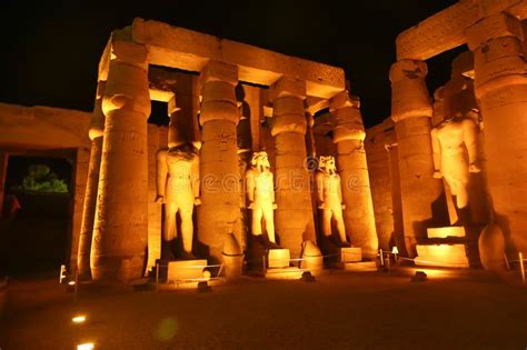 Temple Of Luxor At Night Egypt Stock Photo Image Of Fashion Arab