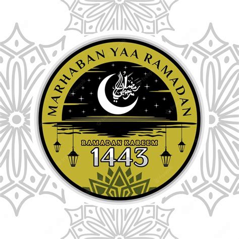 Premium Vector Marhaban Ya Ramadhan Emblem Is Suitable For Ramadan