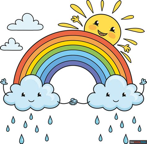 Rainbow Drawings Easy Drawing Guides