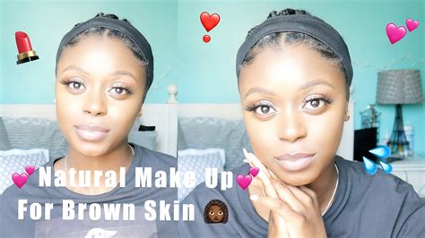 💄natural Makeup On Brown Skin👩🏾‍🦱 My Light Makeup Routine💋 Youtube