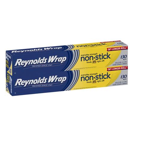 Reynolds Wrap Non Stick Aluminum Foil 130 Sq Ft 2 Pk Walmart
