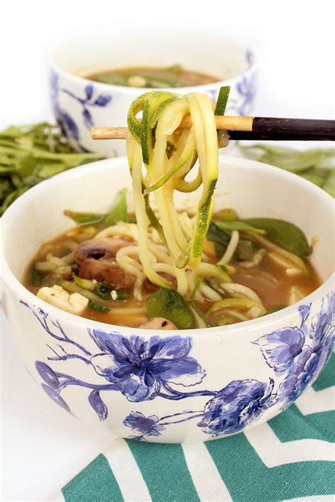 Vegan Lemongrass Thai Green Curry Soup With Zucchini Noodles Recipe