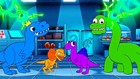 RAINBOW FRIENDS But They Re DINOSAURS Funny Cartoon Animation By