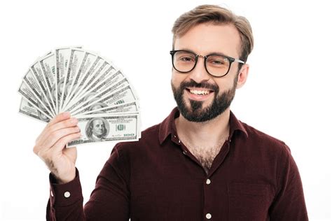 Free Photo Happy Young Man Holding Money