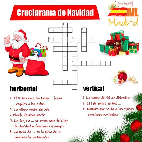 Cualquier momento es bueno para jugar a nuestros juegos de navidad. crucigrama navidad | Enseigner l'espagnol, Espagnol ...