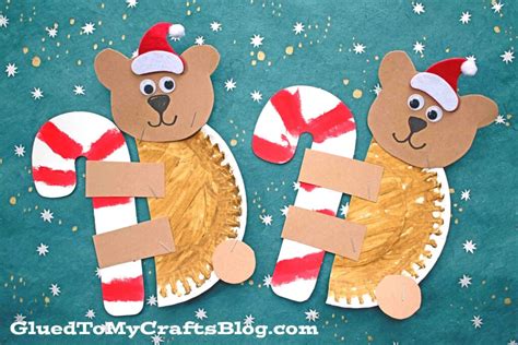 Paper Plate Christmas Bear Kid Craft Glued To My Crafts