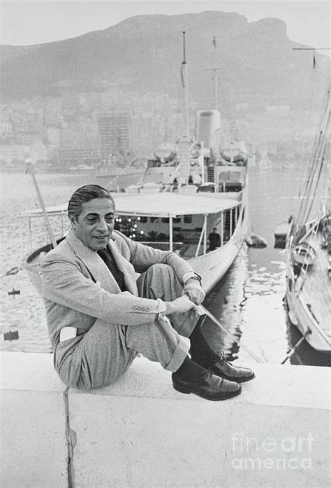 Aristotle Onassis Sitting On Side Photograph By Bettmann Fine Art America