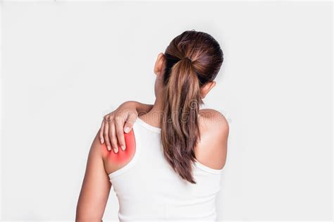 Woman With Shoulder Pain Stock Photo Image Of Marrow 77617902