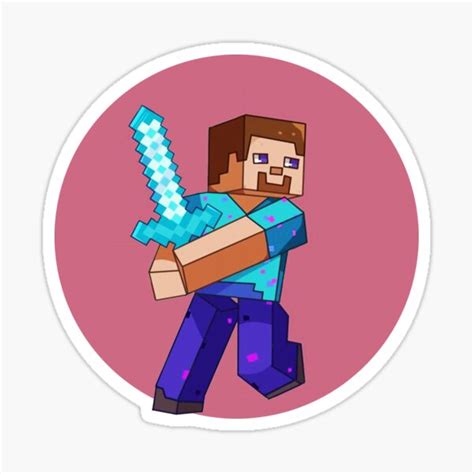 Minecraft Steve Sticker For Sale By Qloc Redbubble