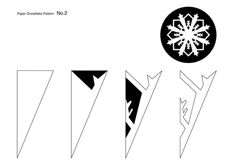 Fold Easy Paper Snowflake Pattern Template