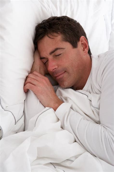Man Sleeping In Bed Stock Image Image Of Bedroom Asleep 19062989