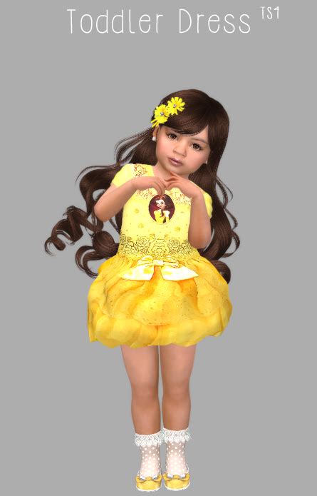 Belle Dress Sims 4 Toddler Sims 4 Toddler Clothes Sims 4