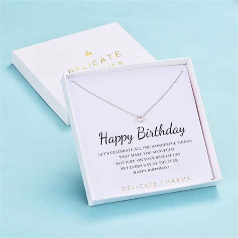 Happy Birthday T Card Message Amazon Com Birthday T Necklace