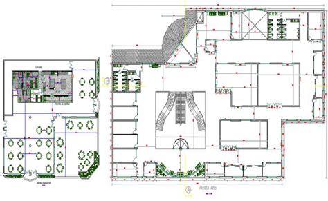 Commercial Business Center Architecture Layout Plan Details Dwg File